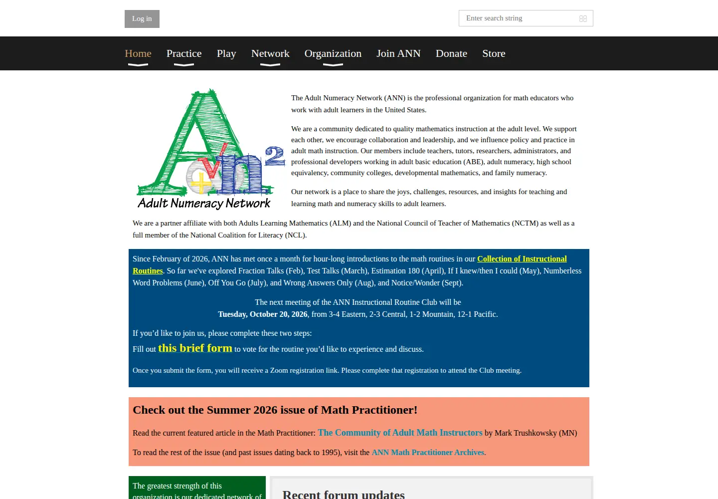 Screenshot of adultnumeracynetwork.org