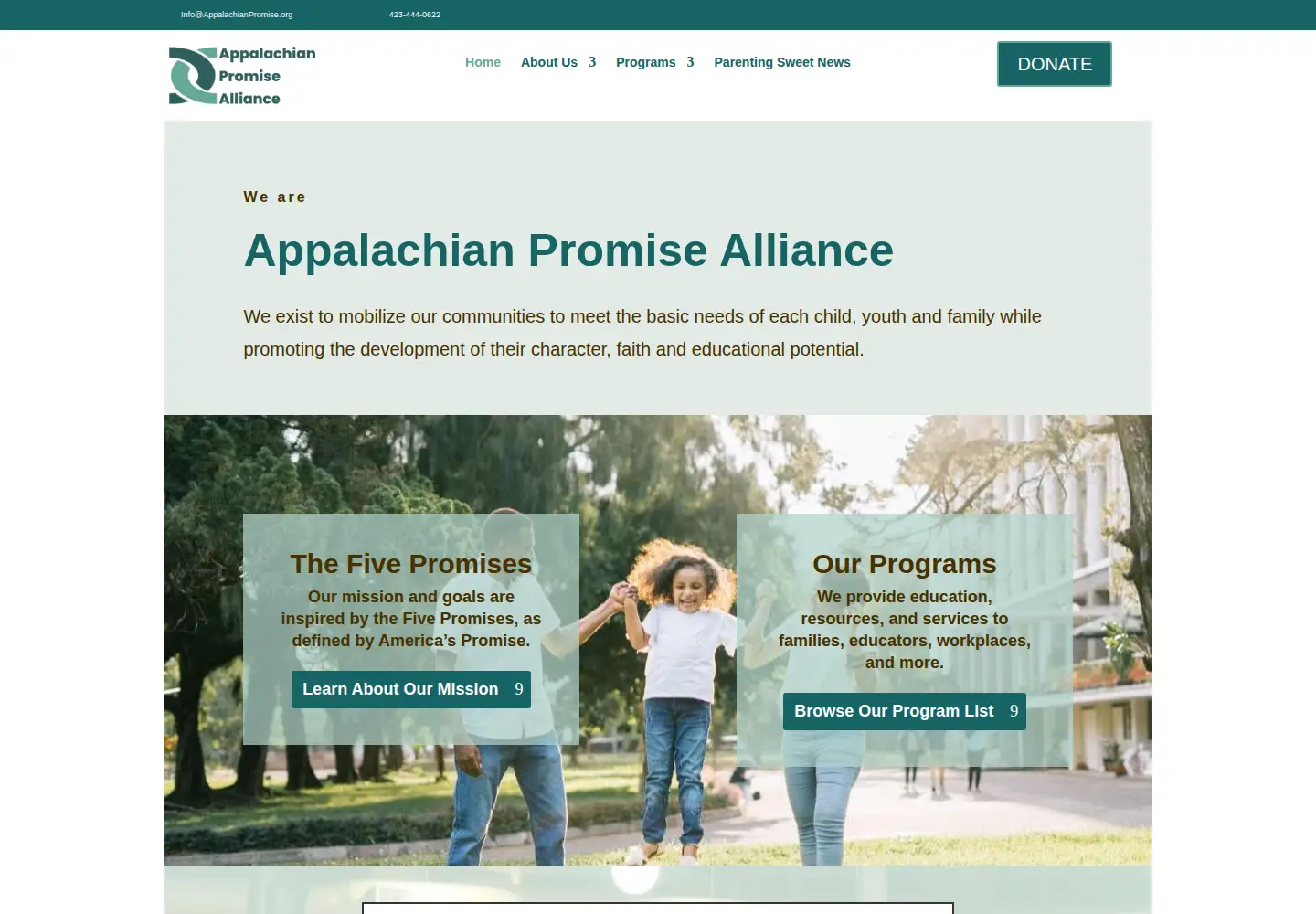 Screenshot of appalachianpromisealliance.org