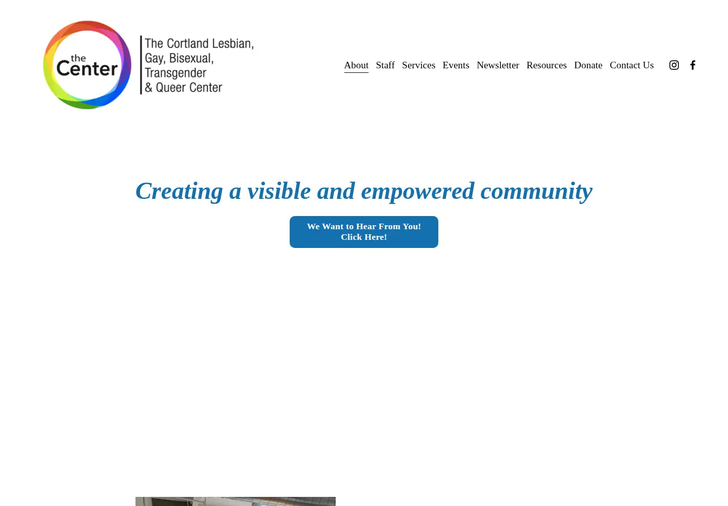 Screenshot of cortlandlgbtqcenter.org