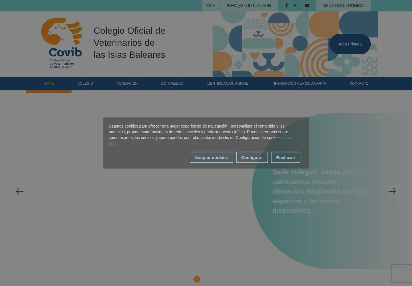 Screenshot of covib.org
