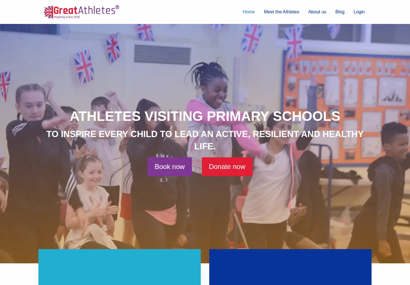 Screenshot of greatathletes.org