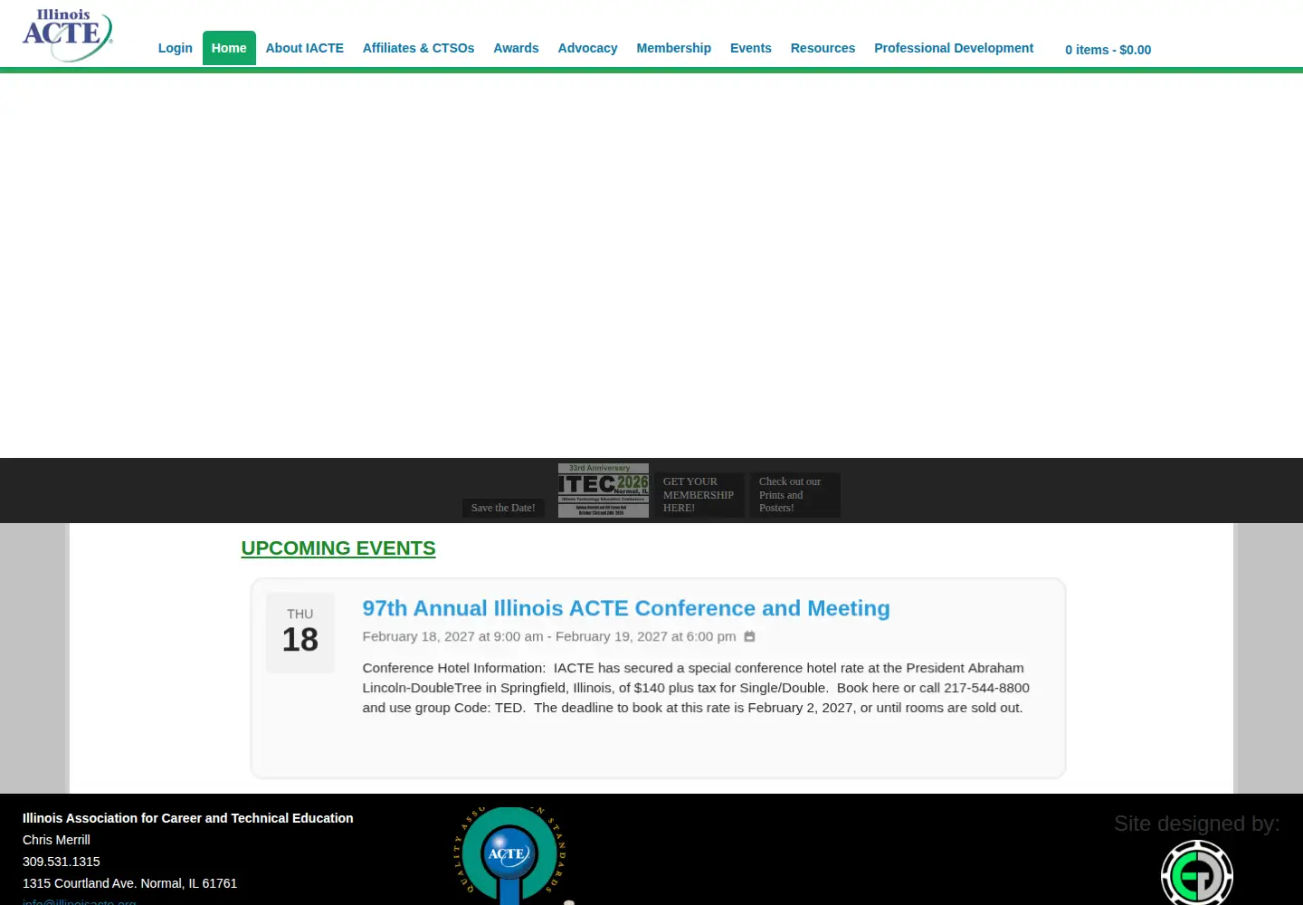 Screenshot of iacte.org