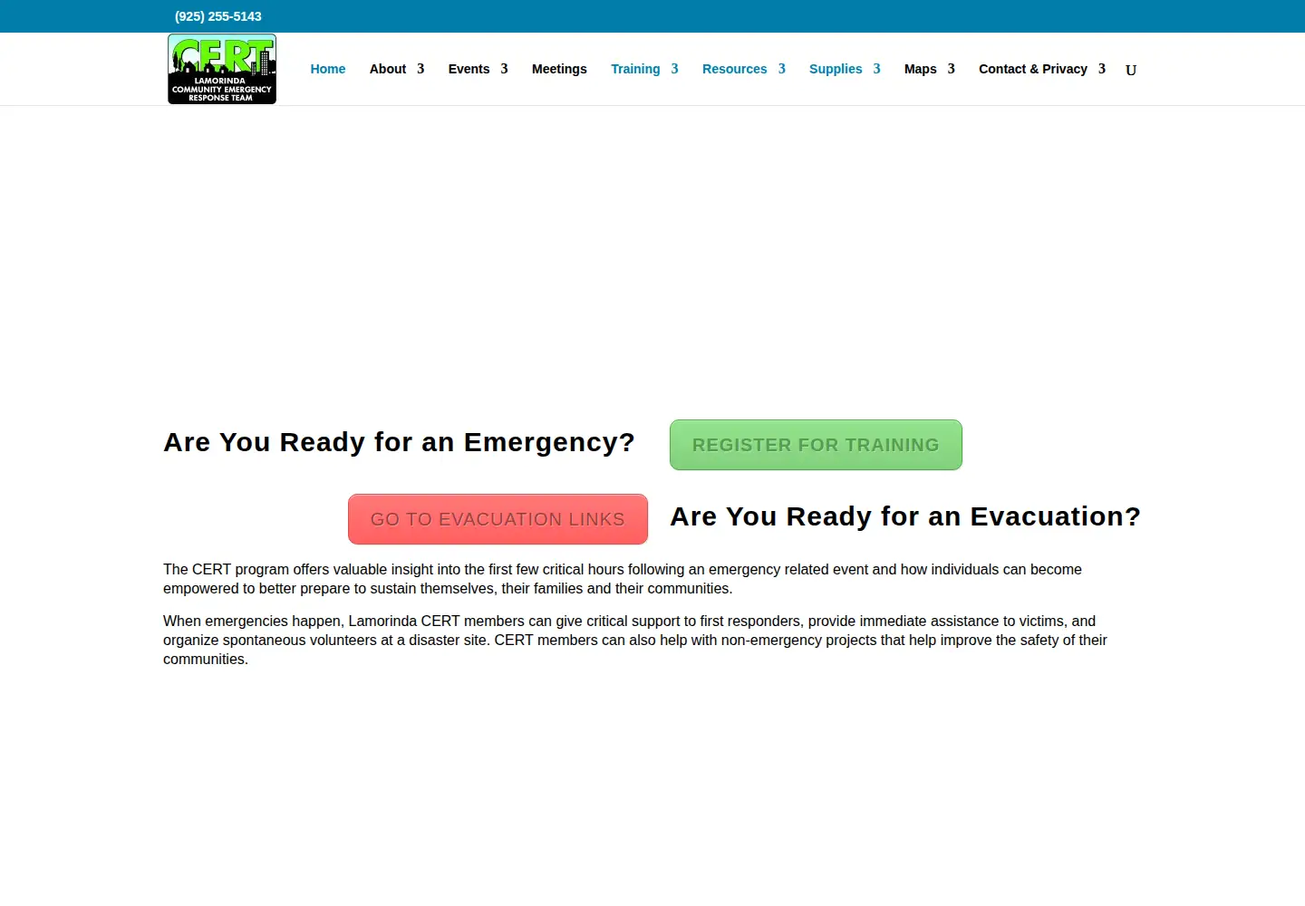 Screenshot of lamorindacert.org