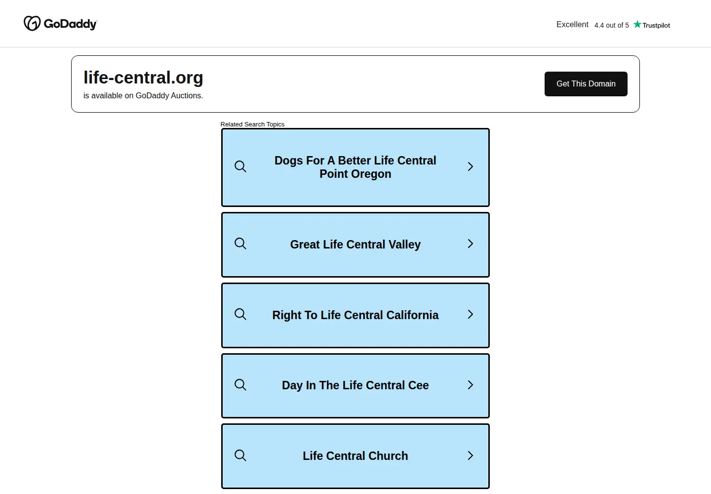 Screenshot of life-central.org
