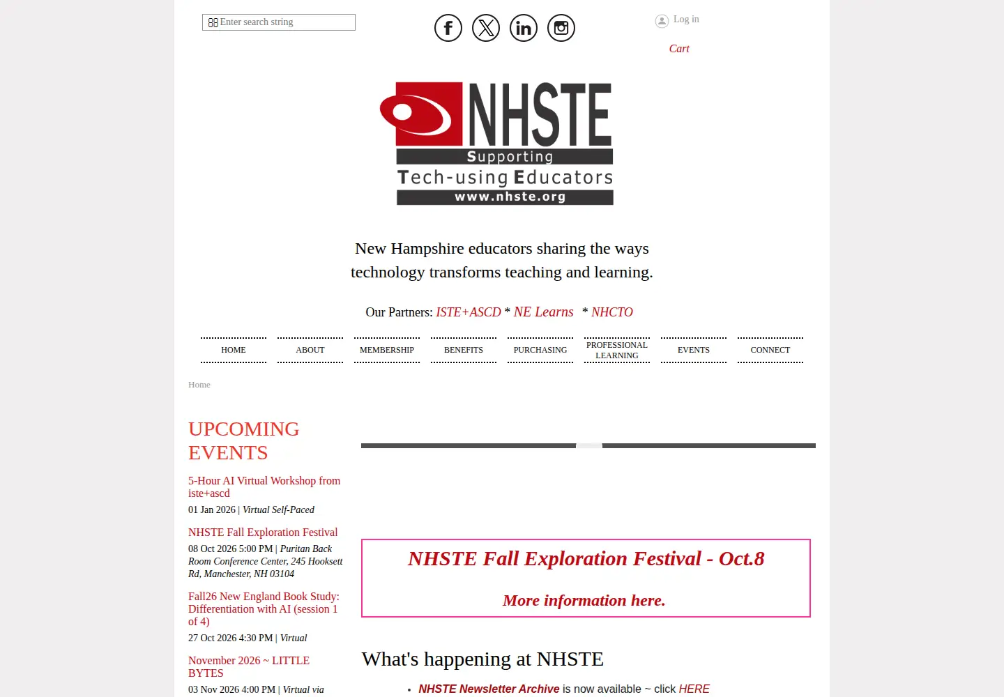 Screenshot of nhste.org