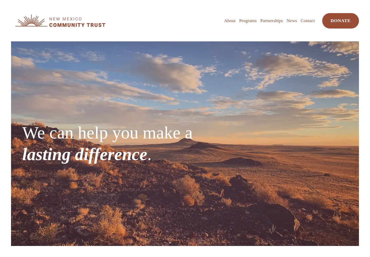 Screenshot of nmctrust.org