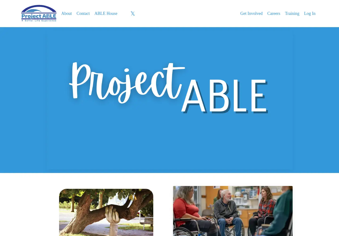 Captured homepage of projectable.org in the current scan