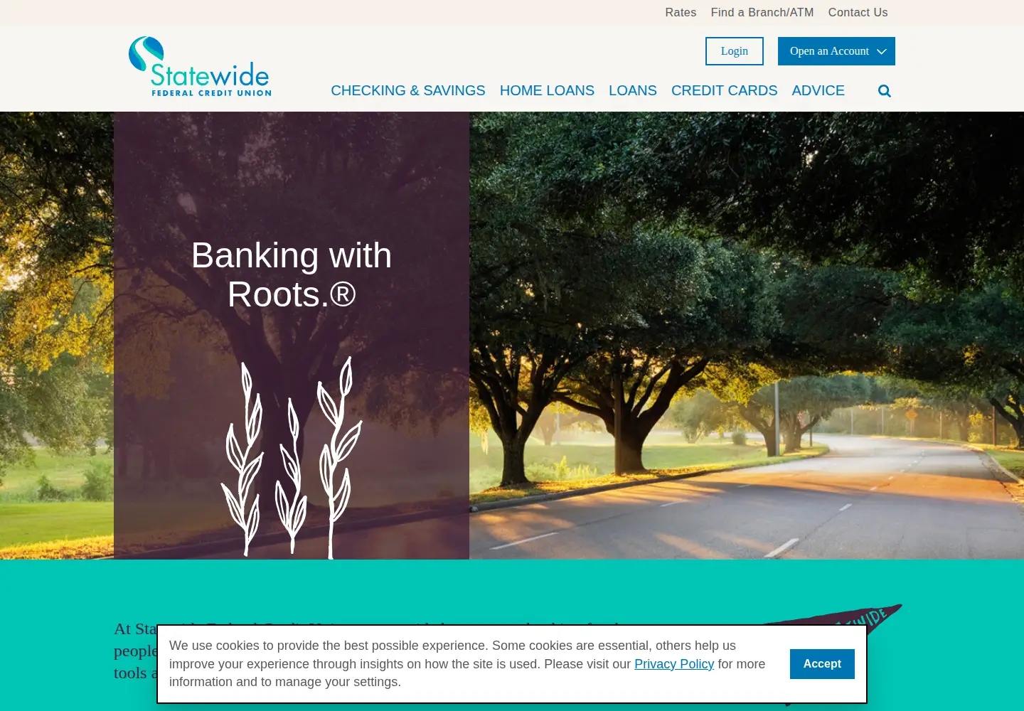 Screenshot of statewidefcu.org
