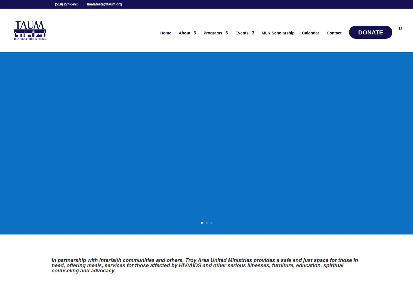 Screenshot of taum.org