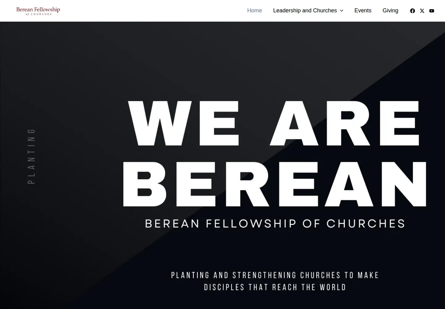 Captured homepage of weareberean.org in the current scan