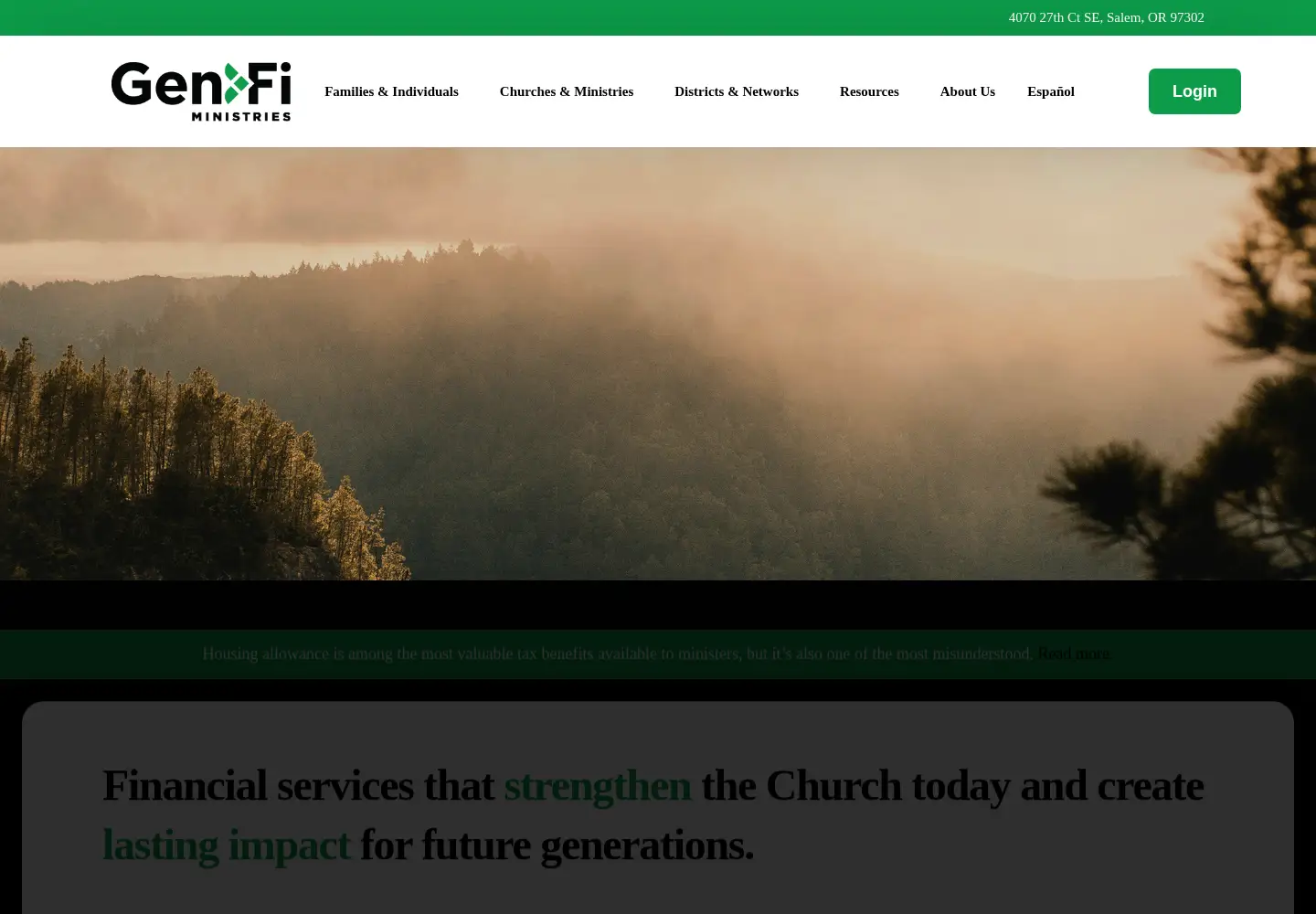 Screenshot of genfi.com