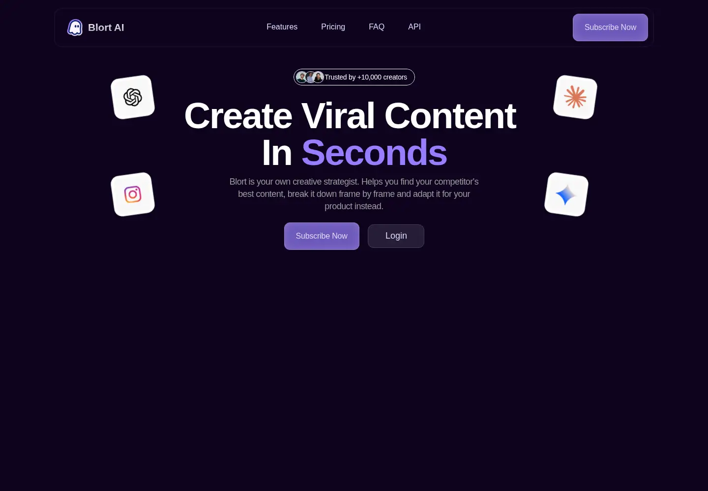 Captured homepage of getblort.com in the current scan