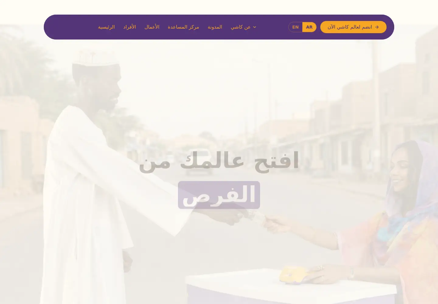 Screenshot of getcashi.com