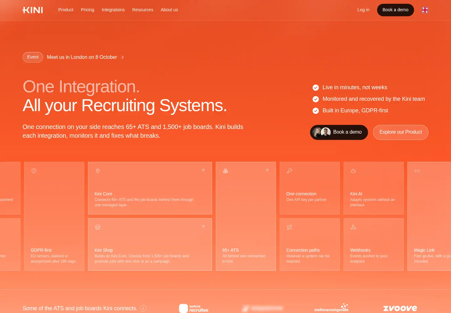 Screenshot of getkini.com