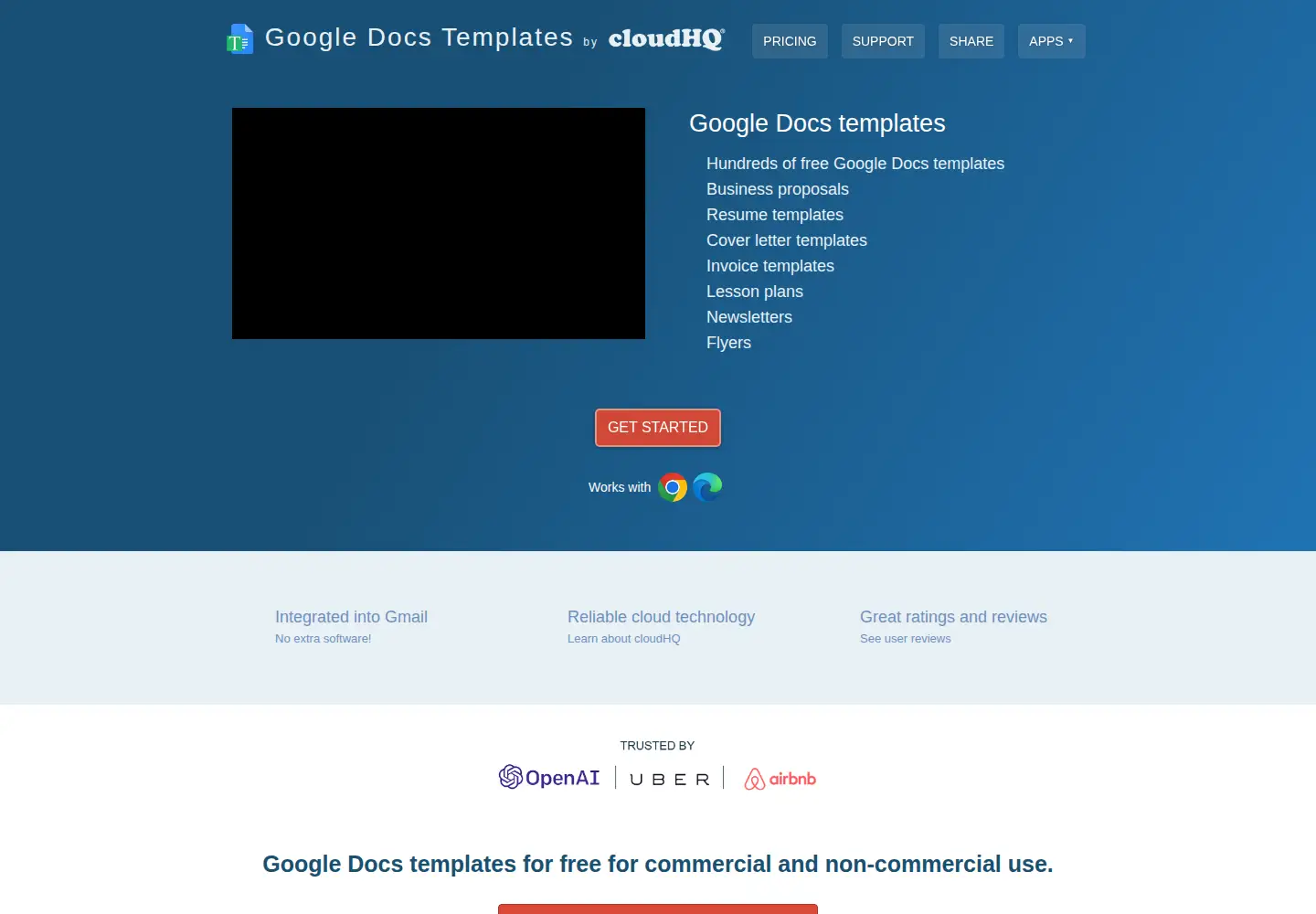Screenshot of google-docs-templates.com