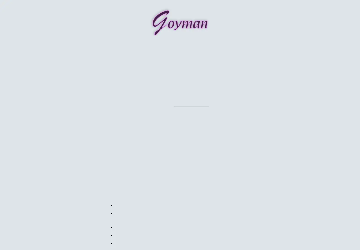 Screenshot of goyman.com