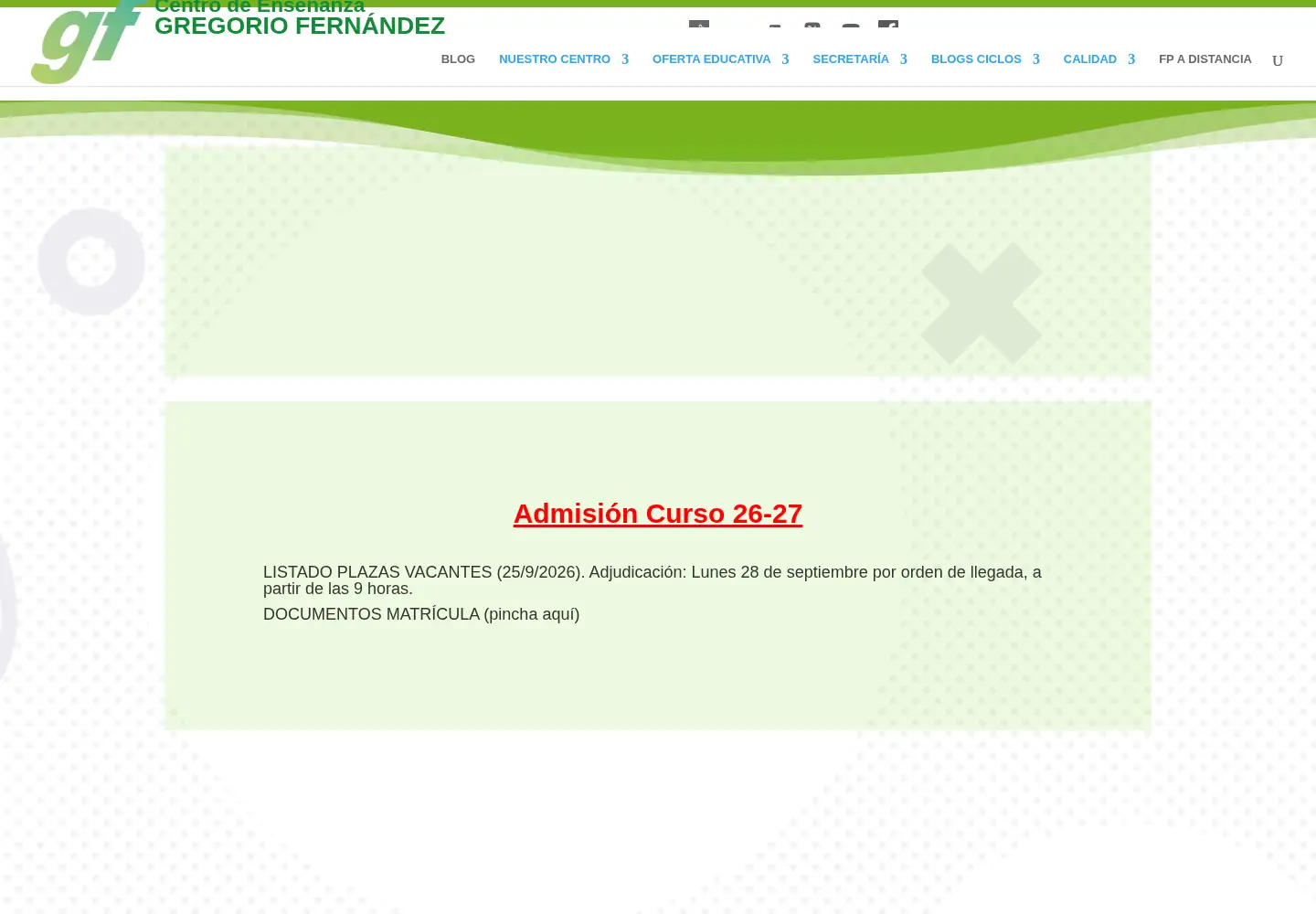 Screenshot of gregoriofer.com