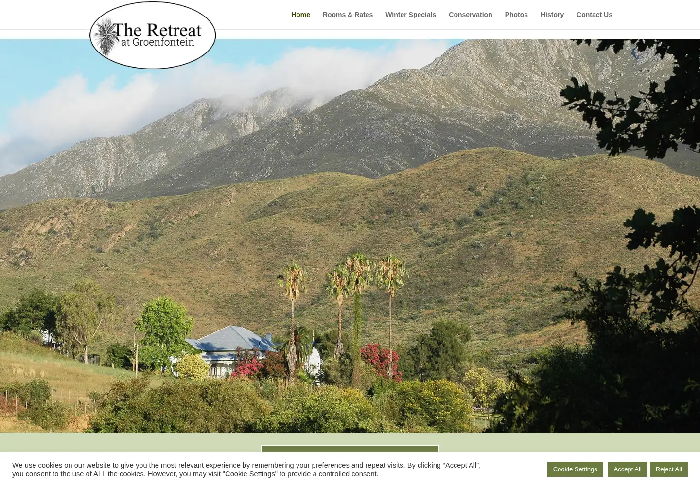 Captured homepage of groenfontein.com in the current scan