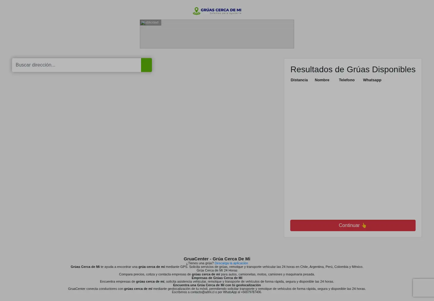 Captured homepage of gruacenter.com in the current scan