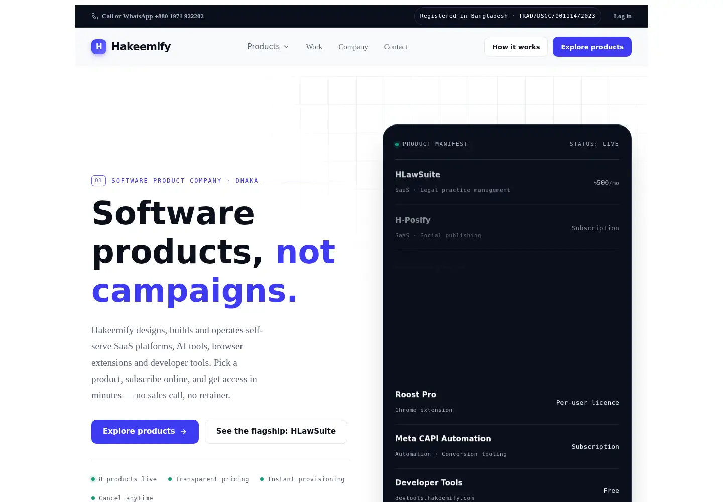 Captured homepage of hakeemify.com in the current scan