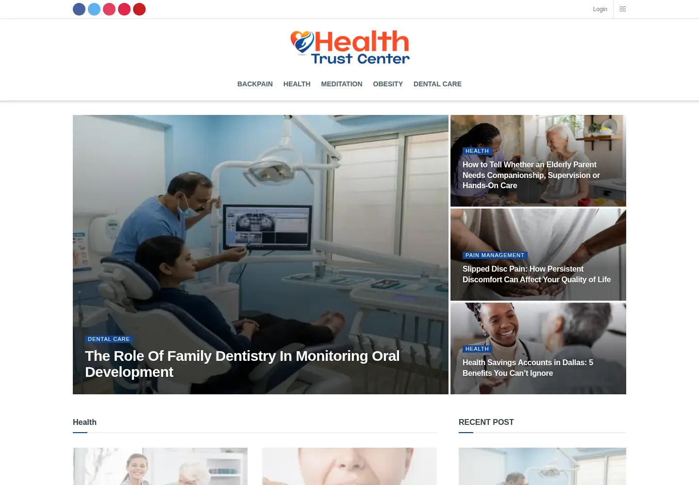 Screenshot of healthtrustcenter.com