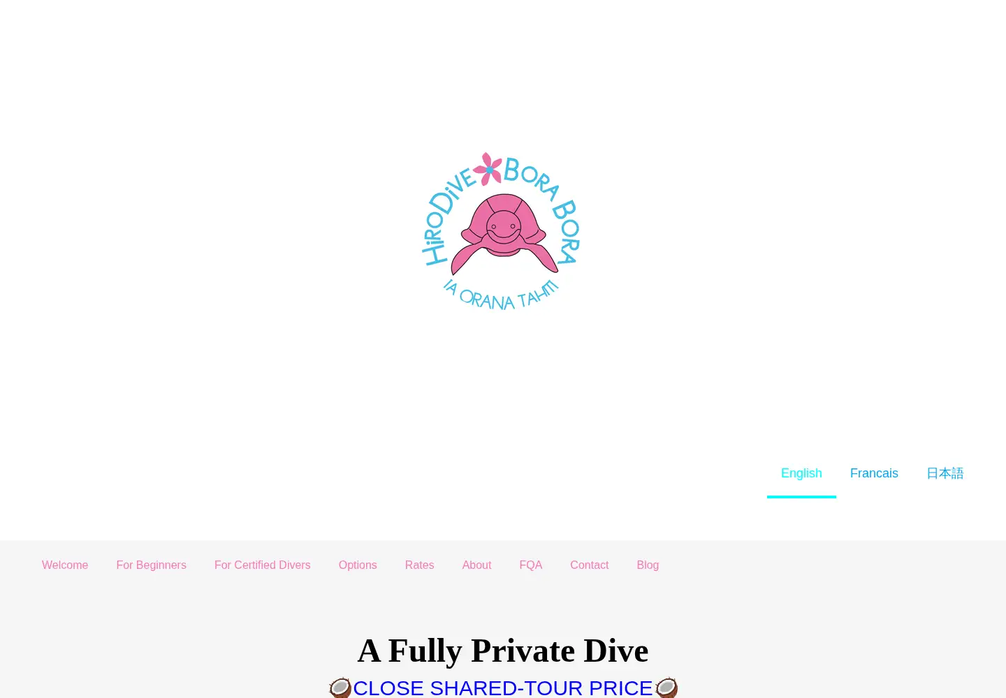 Screenshot of hirodiveborabora.com
