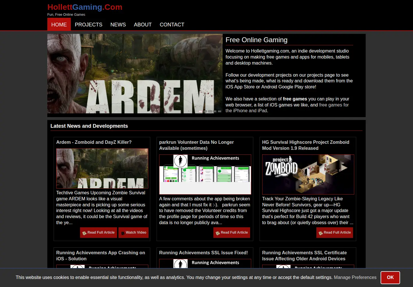 Screenshot of hollettgaming.com
