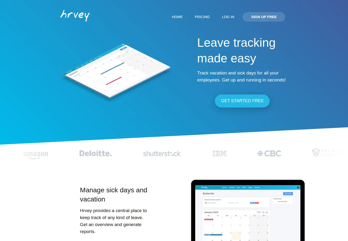 Screenshot of hrvey.com