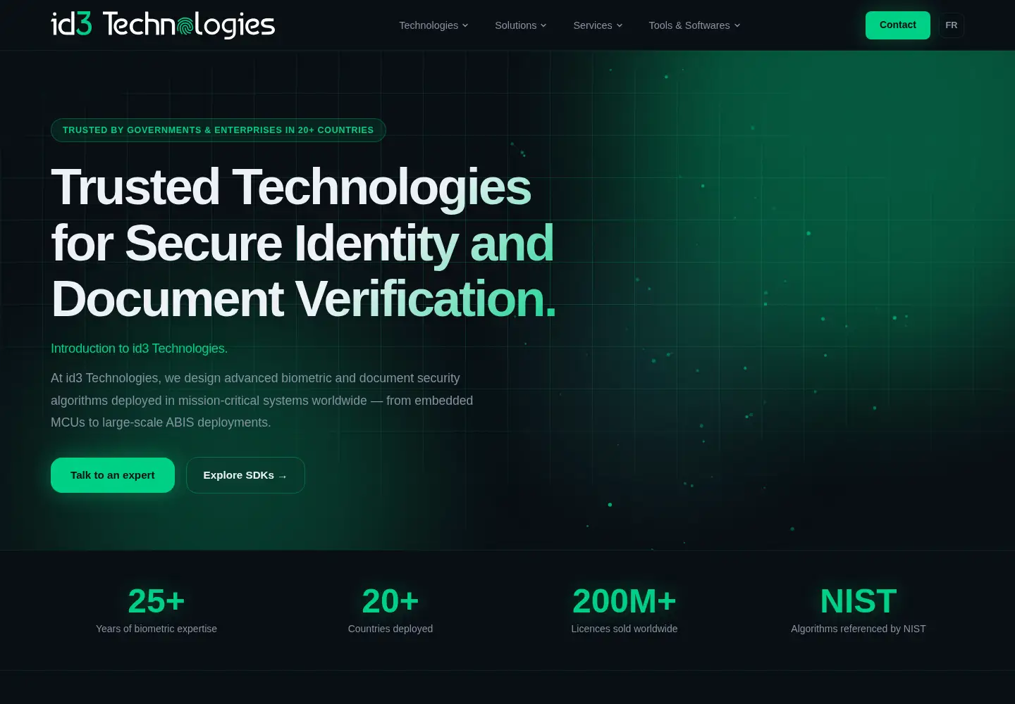 Screenshot of id3technologies.com
