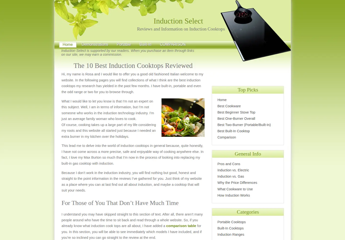 Screenshot of inductionselect.com