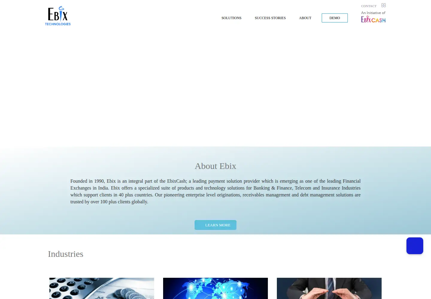 Captured homepage of indussoft.com in the current scan