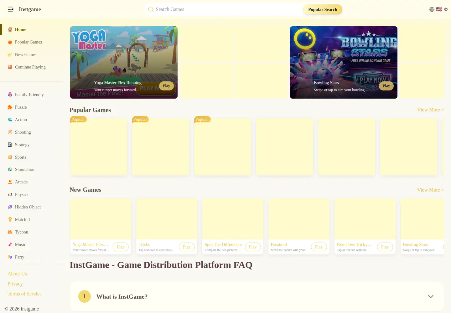 Screenshot of instgame.com