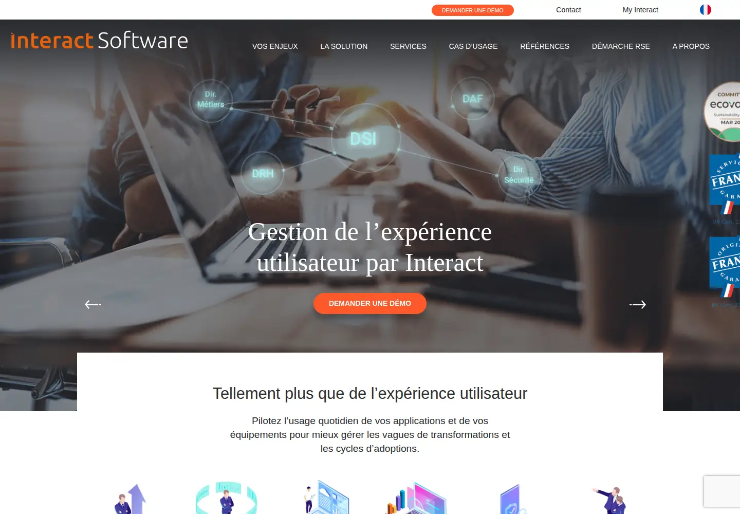 Captured homepage of interact-software.com in the current scan
