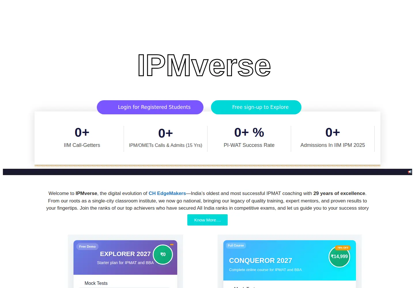 Screenshot of ipmverse.com