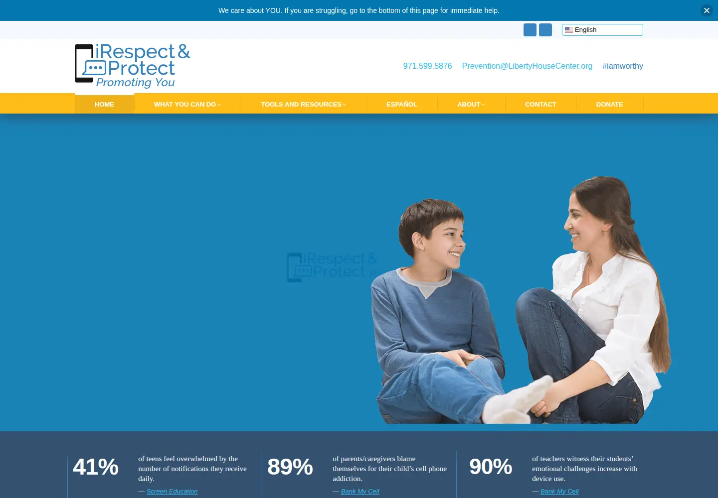 Screenshot of irespectandprotect.com