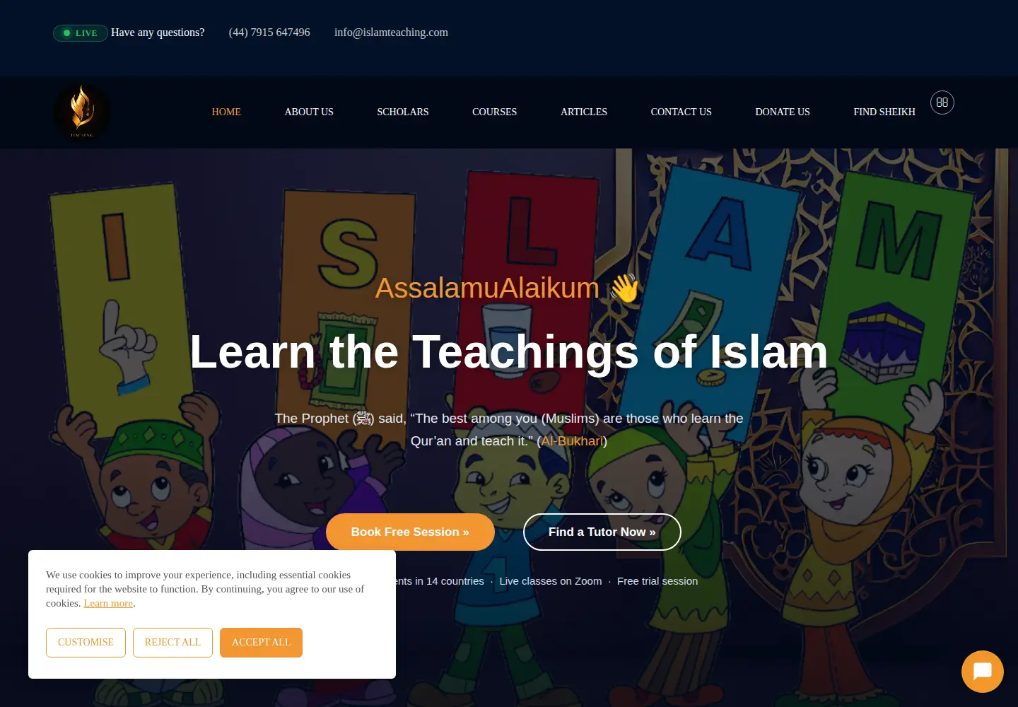 Screenshot of islamteaching.com