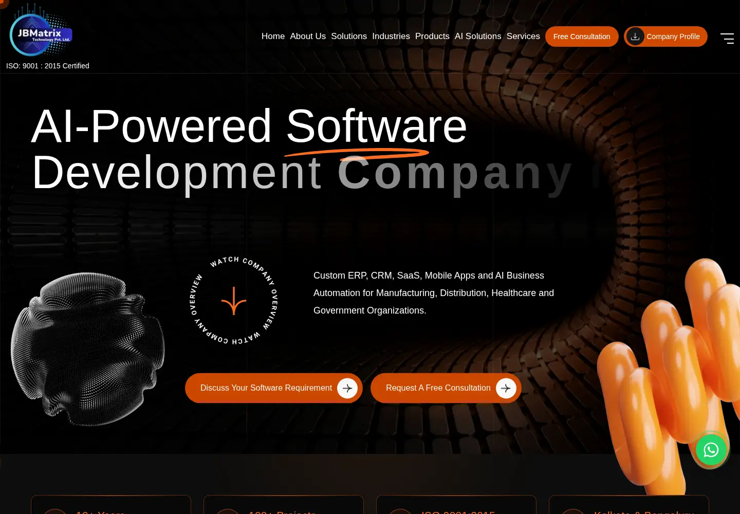 Captured homepage of jbmatrix.com in the current scan