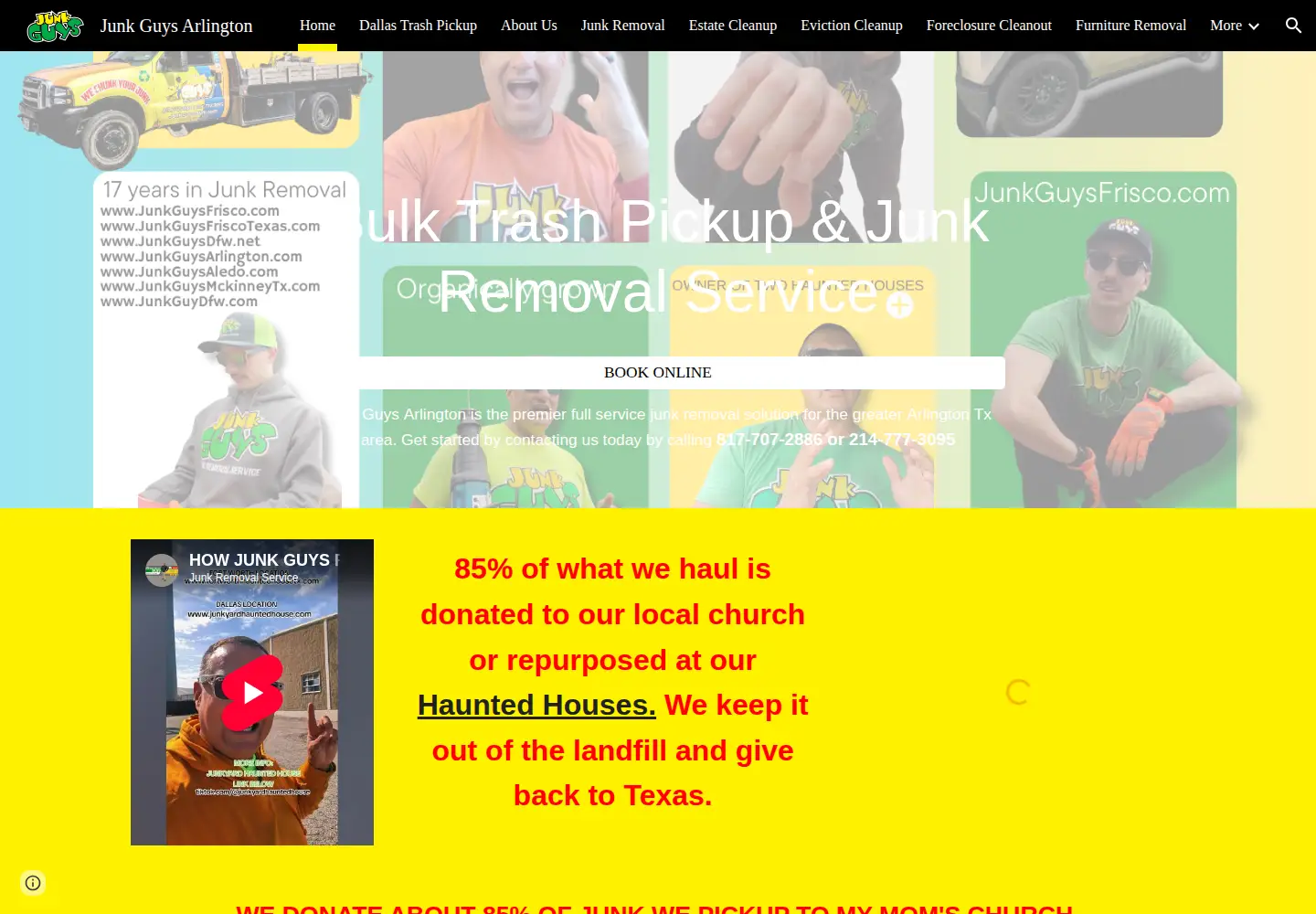 Screenshot of junkguysarlington.com