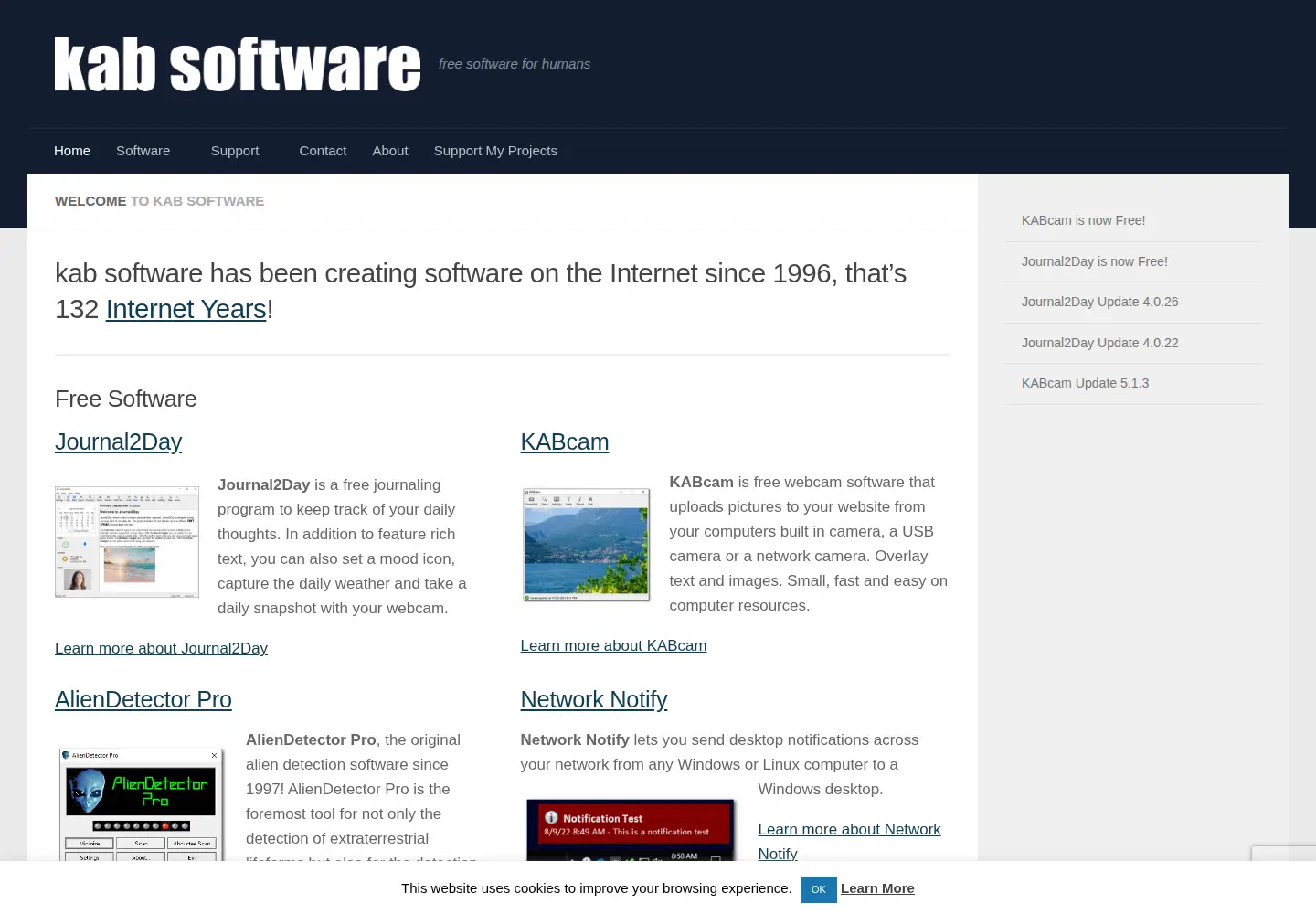Screenshot of kabsoftware.com