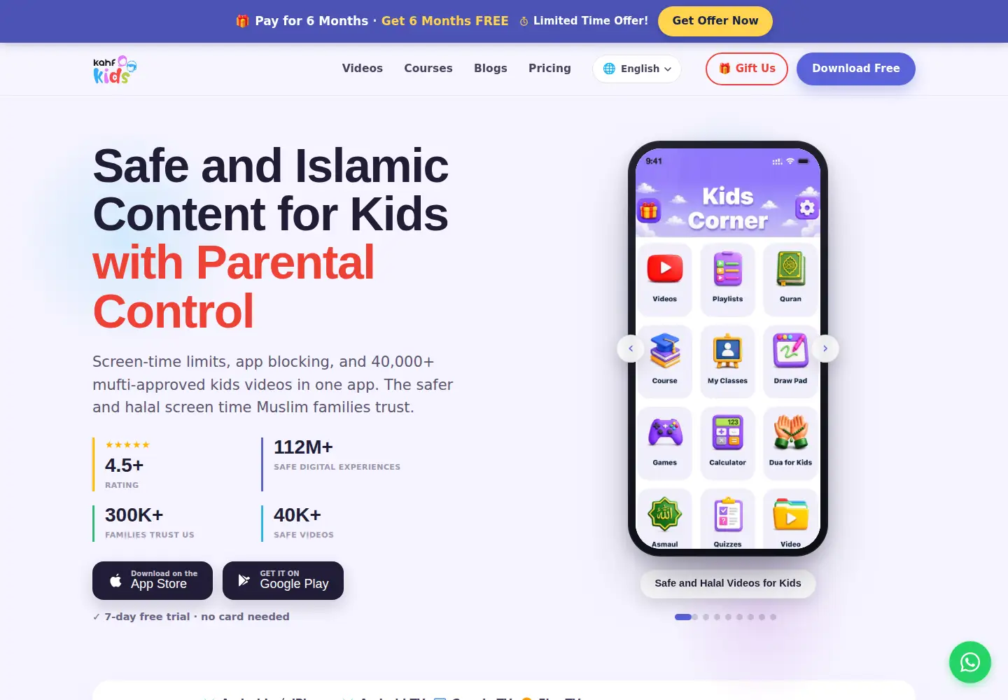 Screenshot of kahfkids.com