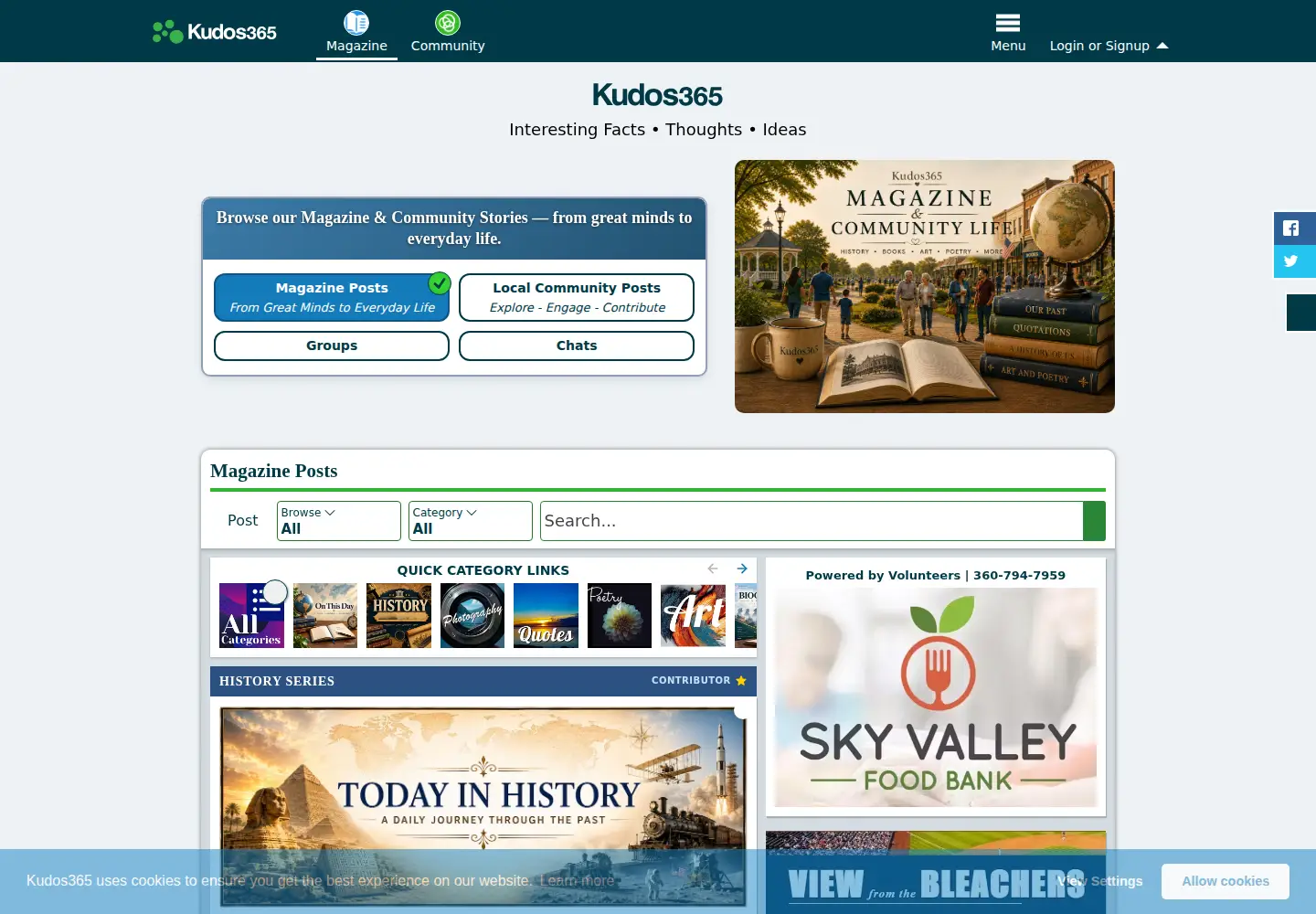 Captured homepage of kudos365.com in the current scan