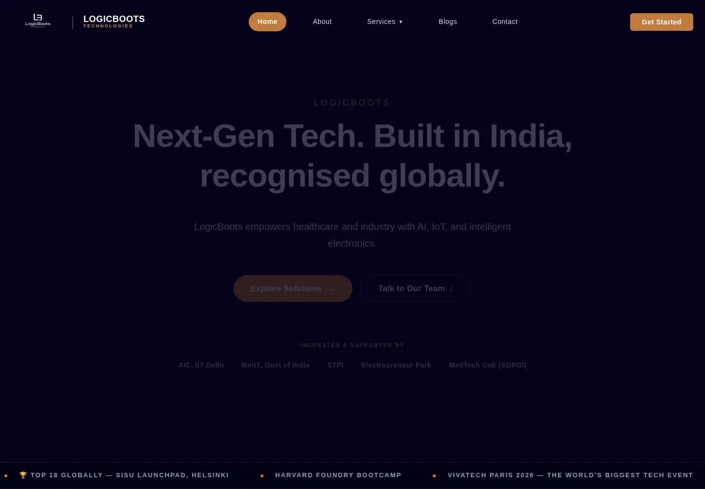 Screenshot of logicboots.com