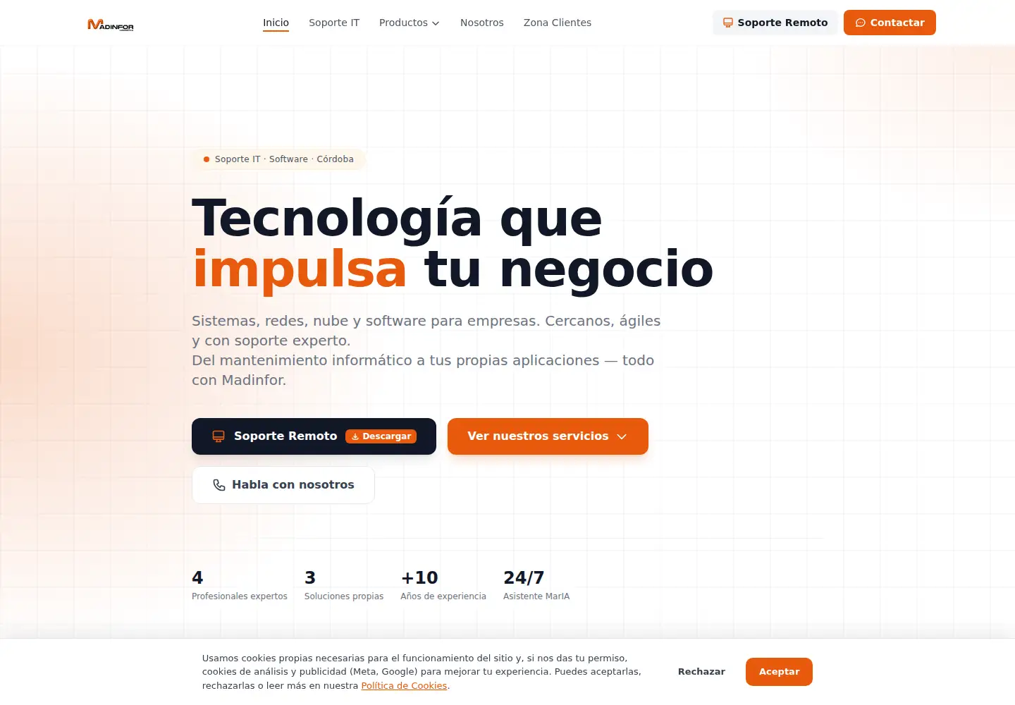 Screenshot of madinfor.com