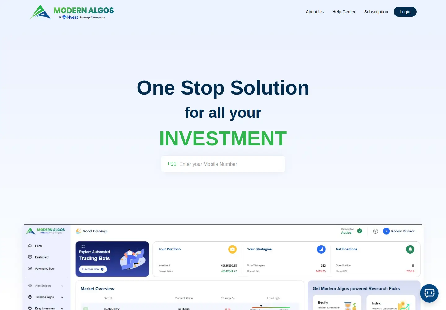 Screenshot of modernalgos.com