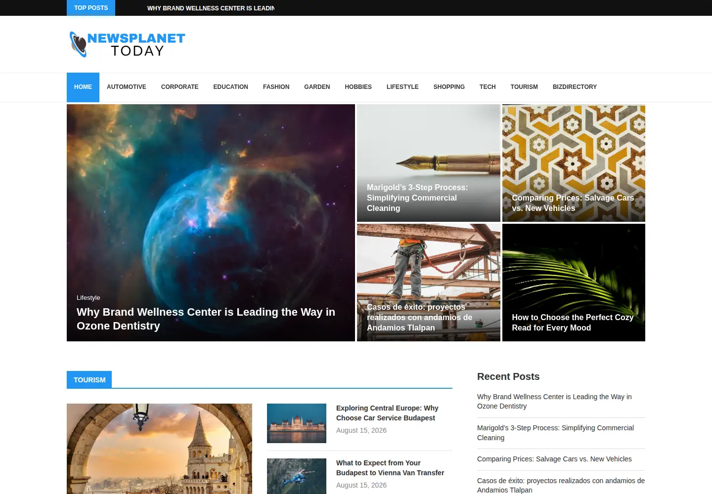 Screenshot of newsplanettoday.com
