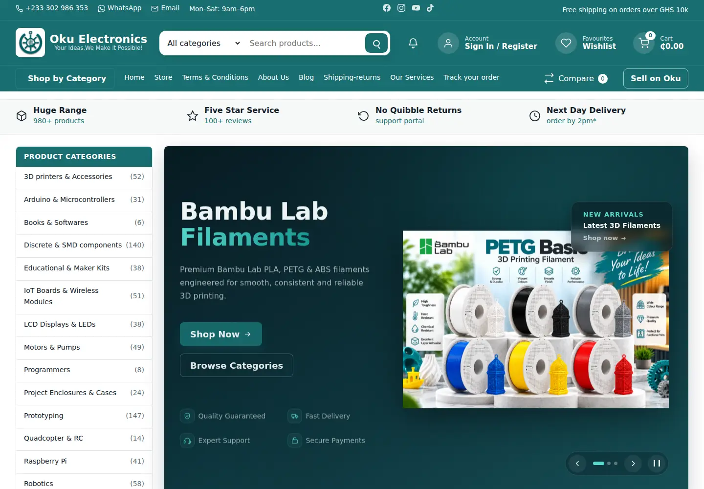 Screenshot of okuelectronics.com