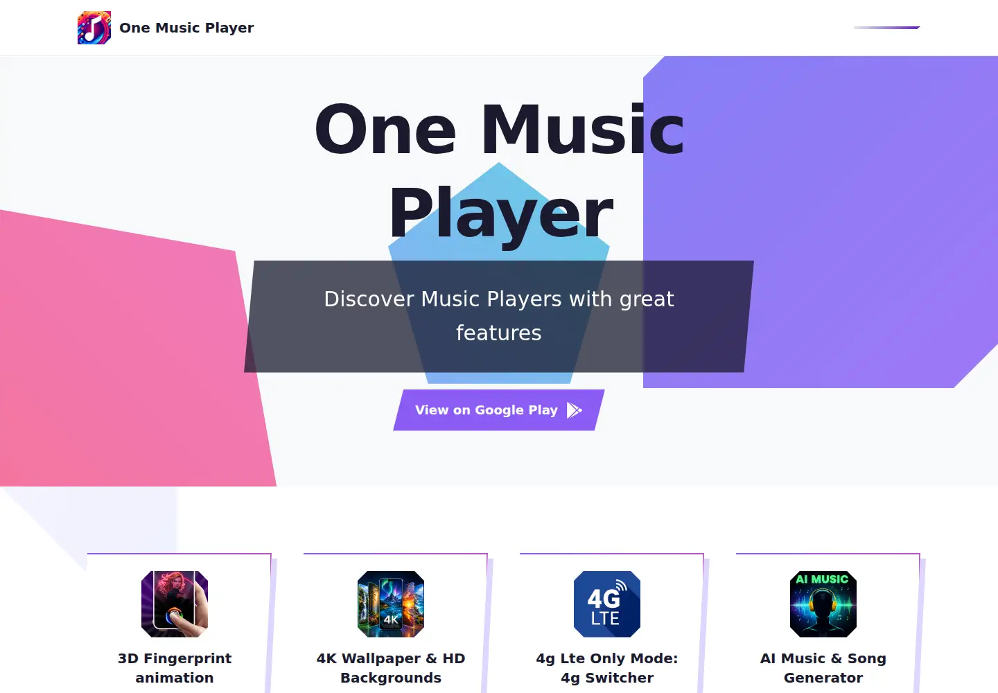 Screenshot of onemusicplayer.com