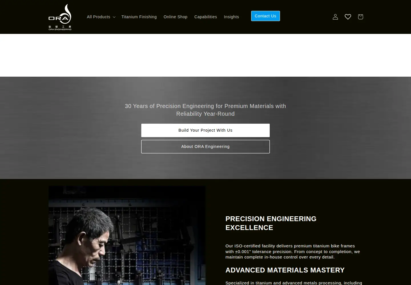 Screenshot of ora-engineering.com