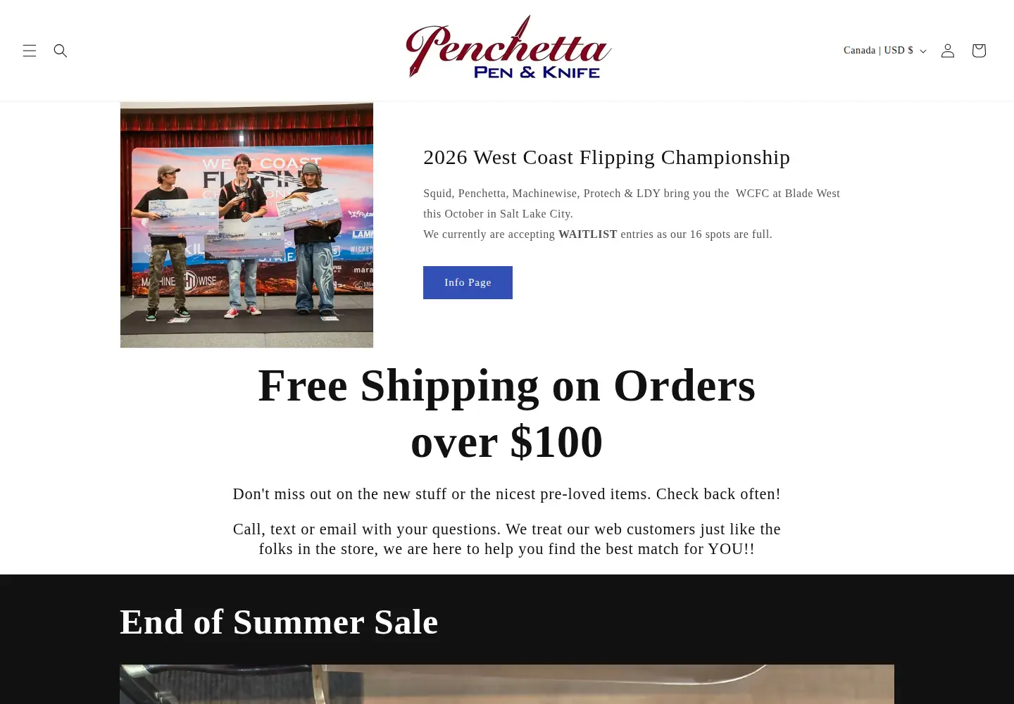 Captured homepage of penchetta.com in the current scan