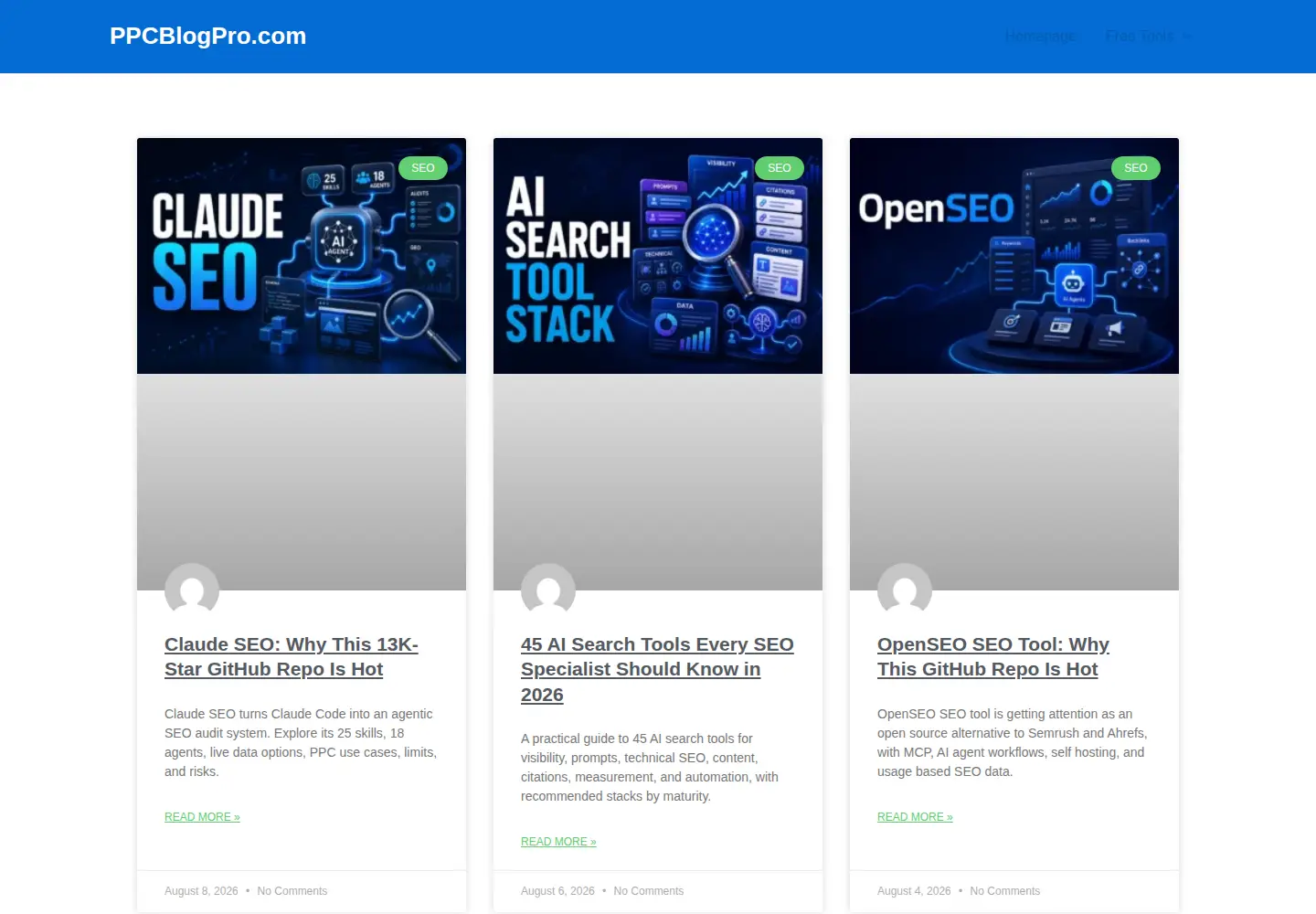 Screenshot of ppcblogpro.com